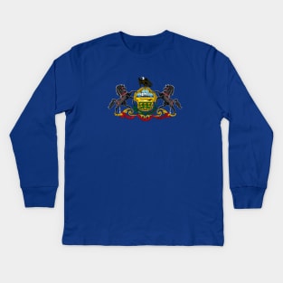 Pennsylvania Flag Kids Long Sleeve T-Shirt